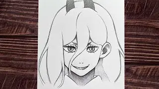 How to draw Power - [Chainsaw Man] | Anime sketch | Easy to draw for beginners