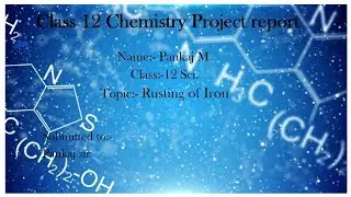 How to make project on Rusting Of Iron || Class 12 Chemistry