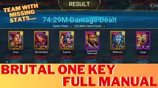 HYDRA BRUTAL SHOWCASE! FULL MANUAL + WALK THROUGH SKILLS. Raid: Shadow Legend