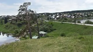 Kamenka village on the Chusovaya River. Sverdlovsk region. Russia