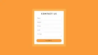 How To Make Contact Form Using HTML And CSS 2020 | Contact Form Design Using HTML & CSS