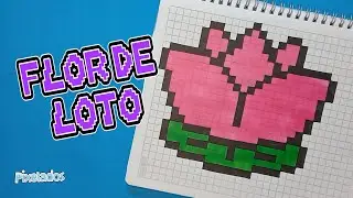 COMO DIBUJAR UNA FLOR DE LOTO PIXEL ART - PIXELADOS