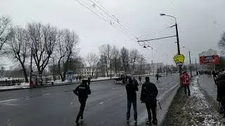 Тренировка МЧС в Минске.