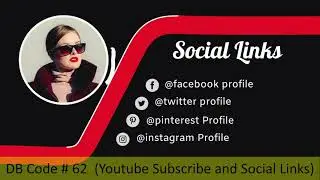 062 Youtube Subscribe and Social Links # 62