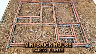 Plinth level construction | mini brick house | Confined masonry