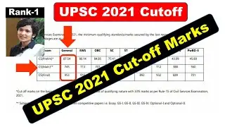 UPSC Prelims & Mains Cut‐off Marks 2021 | UPSC Prelims Cut off out | UPSC CSE Prelims 2022 Cut-off
