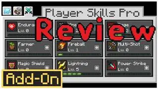 Minecraft Bedrock addon review Player Skills Pro