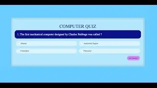 Quiz Application in JS - Part 1/2 | JavaScript Tutorials | Web Development Tutorials