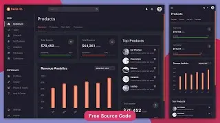 Complete Responsive Admin Dashboard Using HTML CSS & JavaScript | With Source Code