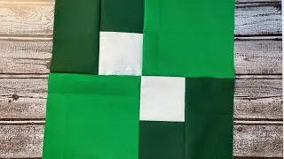 Four patch variation quilt block tutorial