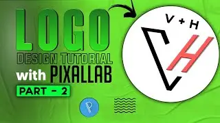 part 2 | Design V H logo Design with pixalLab | How to make V H logo with pixalLab