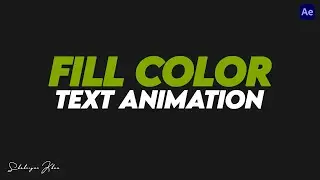 Fill Color Text Animation in Adobe After effect 2022 