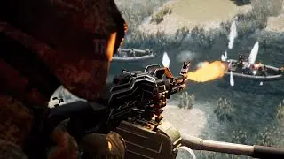 SATISFYING HELICOPTER DOOR GUNNER COMBAT - Squad Dynamic Direction Mod Gameplay