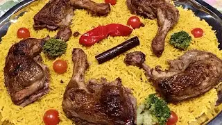 (😋طريقتى اللى مش بغيرها فى طبخ الرز البسمتي للعزومات، ولا أسهل ولا أطعم ومناسب جنب جميع الاطباق)