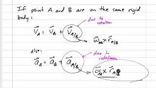 Dynamics - Rigid Body relative acceleration notes