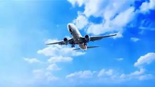 Airplane Fly Free HD Stock Video Footage 2019