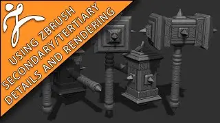 Introduction To Digital Sculpting - Hammer Project -002 -  Seconday And Tertiary Details/Rendering
