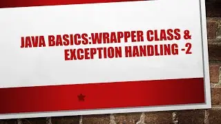 Java Programming:Wrapper Class & Exception Handling with Palindrome