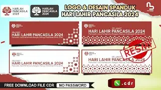 RESMI !! LOGO DAN SPANDUK HARI LAHIR PANCASILA 2024 (File CorelDraw) - #nurdesigns