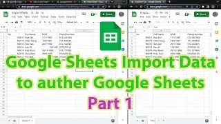 Import Data author Google sheets Part 1 Tutorial # 5