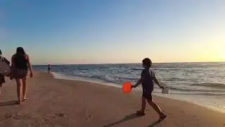 Sunset beach walk In Jaffa / Bat-Yam, Israel