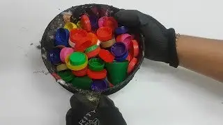 fundir tapitas plásticas idea para reciclar