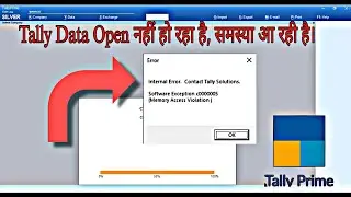 Tally data is not opening in tally Prime ? Internal Error | How to solve memory access violation