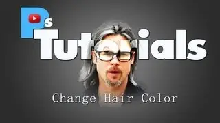 Photoshop tutorial - how to change hair color in photoshop with Brad Pitt HD