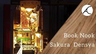 Robotime-Rolife Sakura Densya Book Nook Shelf Insert