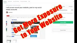 Fiverr Gig - I Will Screen Record Your Website & Post To My Social Media Accounts