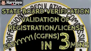 STATE BOARD VERIFICATION| VALIDATION OF REGISTRATION/LICENSE(CGFNS) IN 3 MINUTES! ( VISASCREEN )