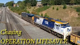 Chasing CSX L619 with Operation Lifesaver!!!