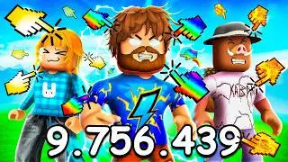 😰We Clicked 9,756,439 Times to Become GODS in Roblox! + Boar, Uni