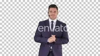 Handsome customer service center operator wearing a headset | Stock Footage - Envato elements
