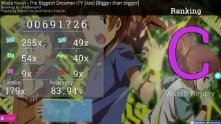 [osu! replay] Wada Kouji - The Biggest Dreamer (TV Size) [Bigger than bigger]