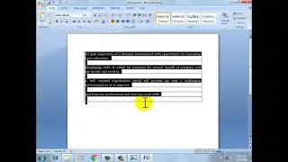 How to use Bottom Border Microsoft word 2007 lesson no 12
