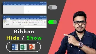 How To Hide Or Show Ribbon Bar In Microsoft Word | Tools bar missing in ms word
