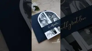 Arch & Gatefold Wedding Invitation with Photo 📸💙