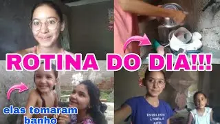 AS MENINAS TOMARAM BANHO DE PISCINA 😂_ROTINA POR AQUI.||Letícia Albino.
