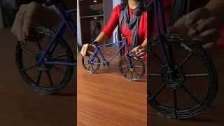 DIY Decor Cycle made Using Newspaper #short #reel #viralreel #diycraft #craftideas #shortindia