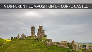 A different composition of Corfe Castle in Dorset.