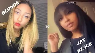 From BLONDE to JET BLACK | Silk Press | Creme of Nature