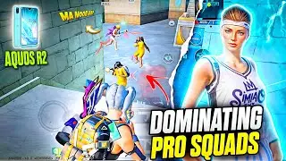 *Dominating* 😱 Pro Squads Intense Situation Sharp Aquos R2 🔥 | R2 Pubg Test 2024