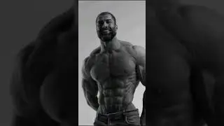 мем чорно серый качок