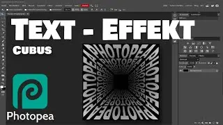 Photopea - Text-Effekt (Cubus)