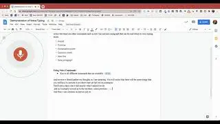 Demonstration of Voice Typing