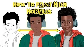 HOW TO DRAW/PAINT MILES MORALES (Spiderman)