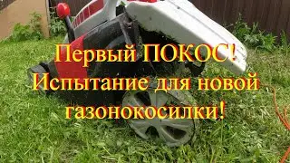 Первый покос новой газонокосилкой