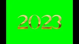 Golden Happy New Year Intro Green Screen