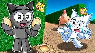 ¡GRAY y WENDA Escapan del POLLO LOCO en Roblox! (sprunki)